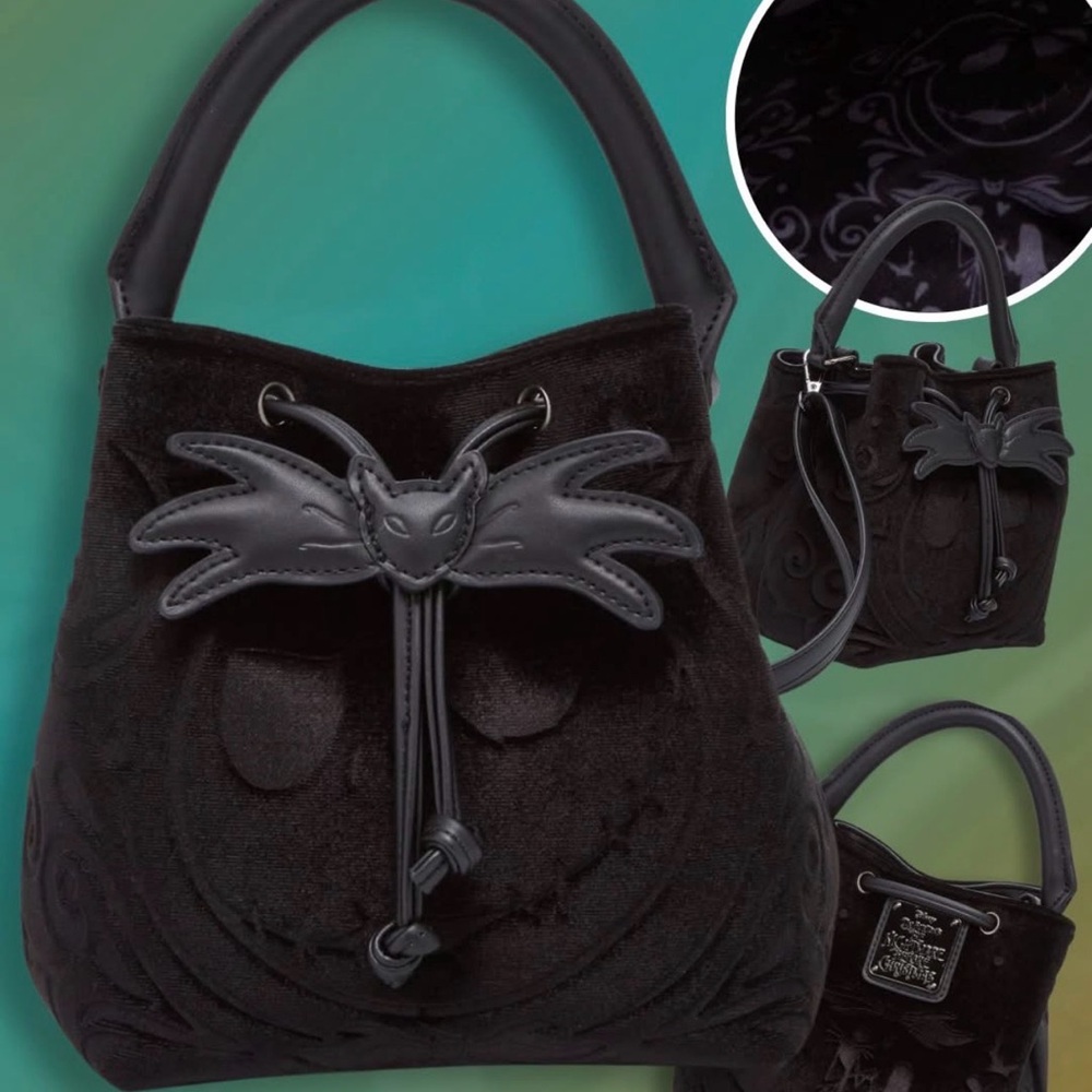 Loungefly Disney Jack Skellington Bow Tie Velvet Bucket
Bag - BoxLunch Exclusive